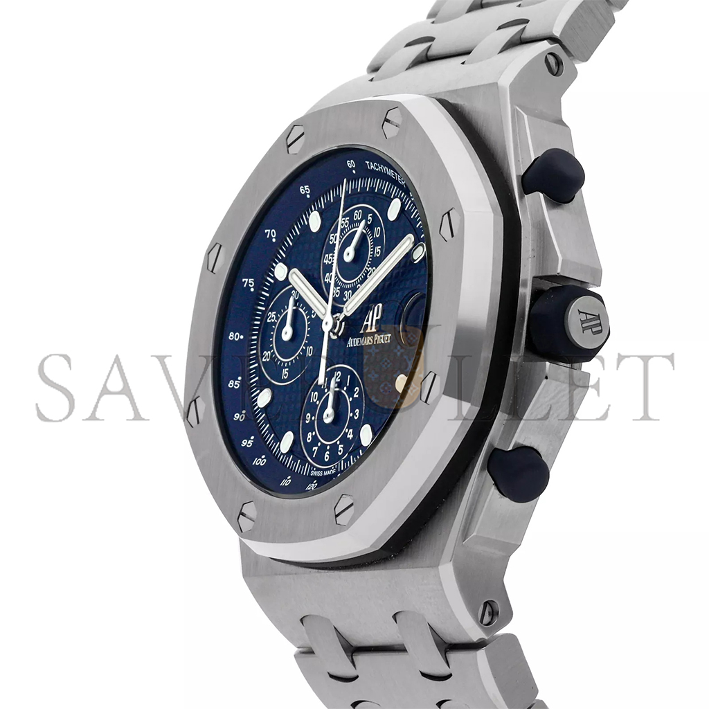 AUDEMARS PIGUET ROYAL OAK OFFSHORE BLUE DIAL WATCH 26237ST.OO.1000ST.01